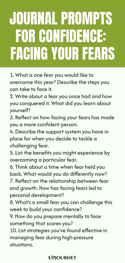 Journal Prompts for Confidence: Facing Your Fears