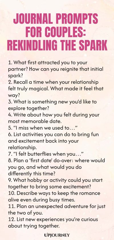 Journal Prompts for Couples: Rekindling the Spark