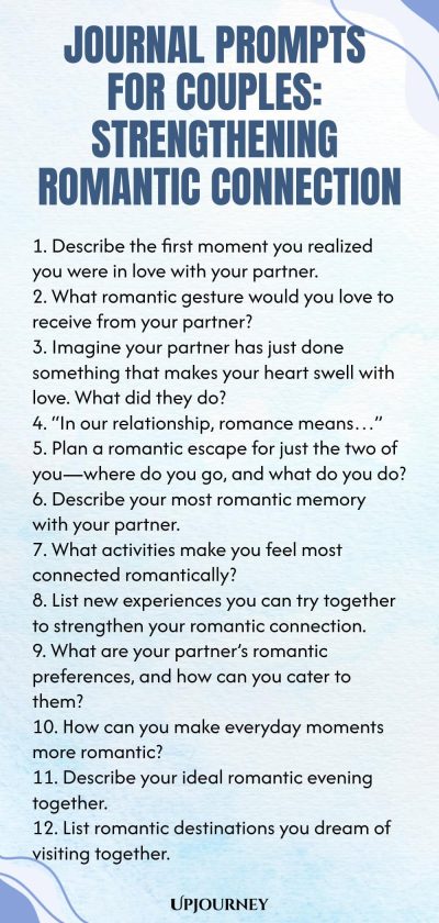 Journal Prompts for Couples: Strengthening Romantic Connection