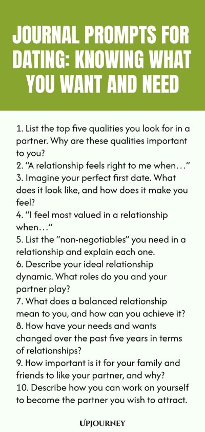 Journal Prompts for Dating: Knowing What You Want and Need