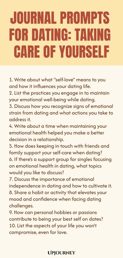 Journal Prompts for Dating: Taking Care of Yourself