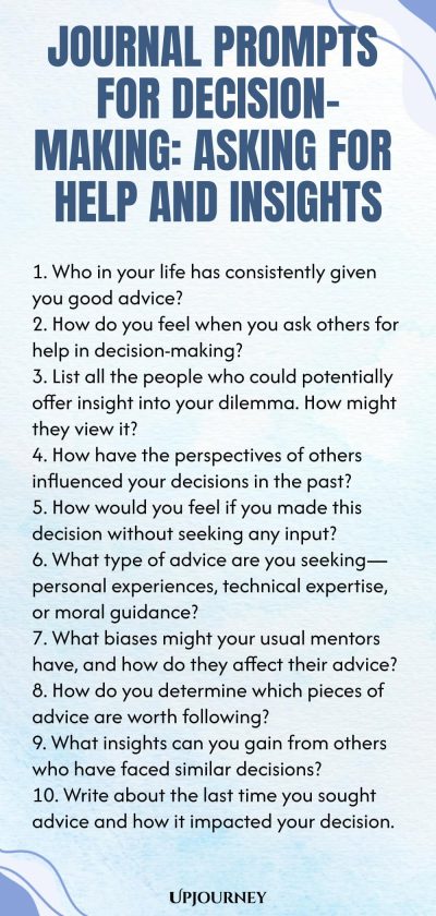 Journal Prompts for Decision-Making: Asking for Help and Insights