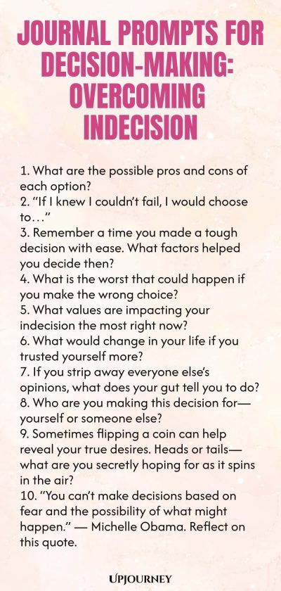 Journal Prompts for Decision-Making: Overcoming Indecision