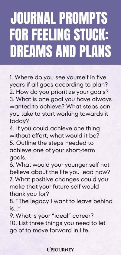 Journal Prompts for Feeling Stuck: Dreams and Plans
