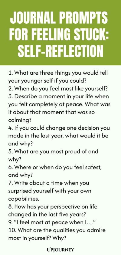 Journal Prompts for Feeling Stuck: Self-Reflection