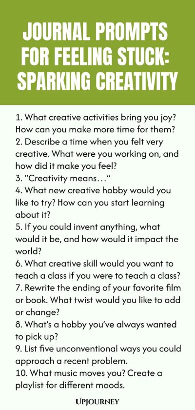 Journal Prompts for Feeling Stuck: Sparking Creativity