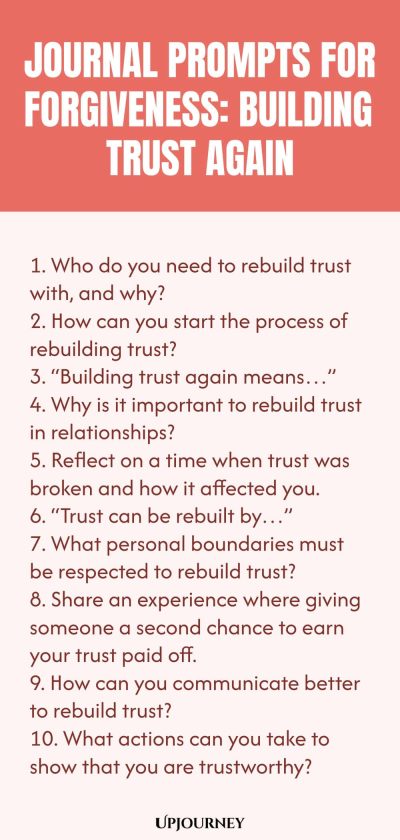 Journal Prompts for Forgiveness: Building Trust Again