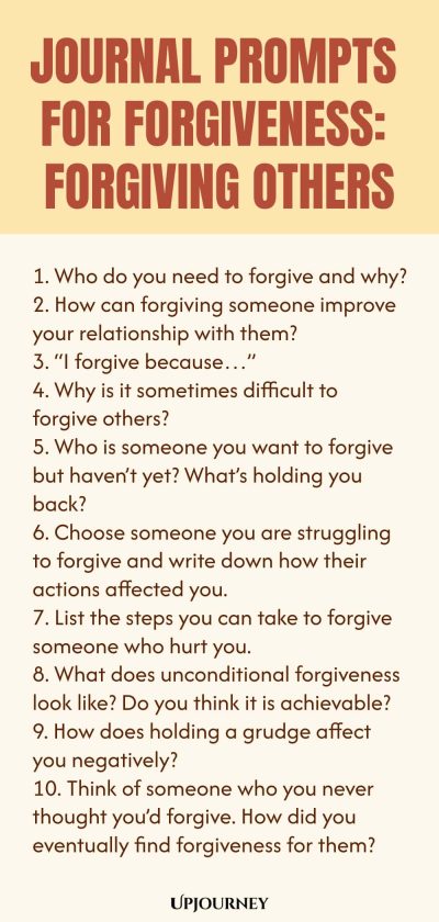 Journal Prompts for Forgiveness: Forgiving Others