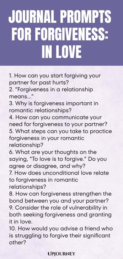 Journal Prompts for Forgiveness: In Love