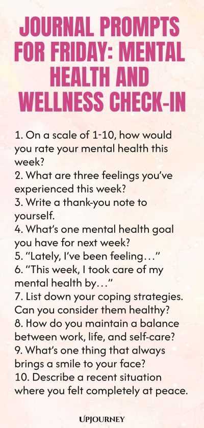 Journal Prompts for Friday: Mental Health and Wellness Check-In