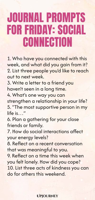 Journal Prompts for Friday: Social Connection