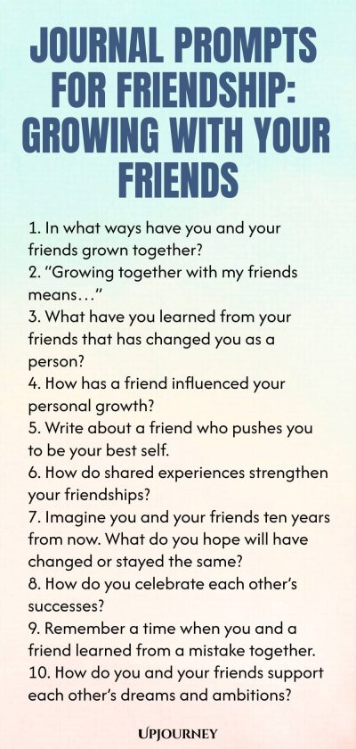 Journal Prompts for Friendship: Growing with Your Friends