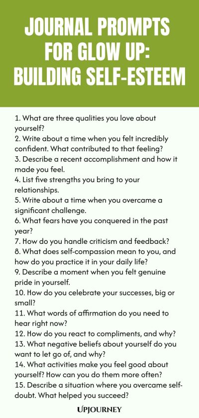 Journal Prompts for Glow Up: Building Self-Esteem