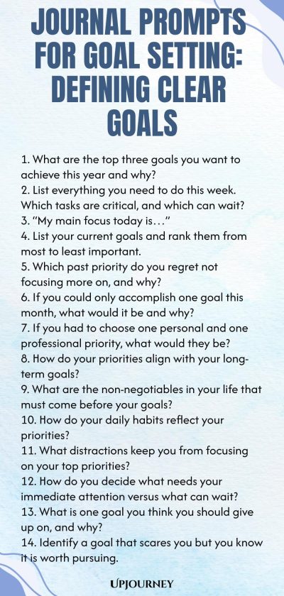 Journal Prompts for Goal Setting: Defining Clear Goals