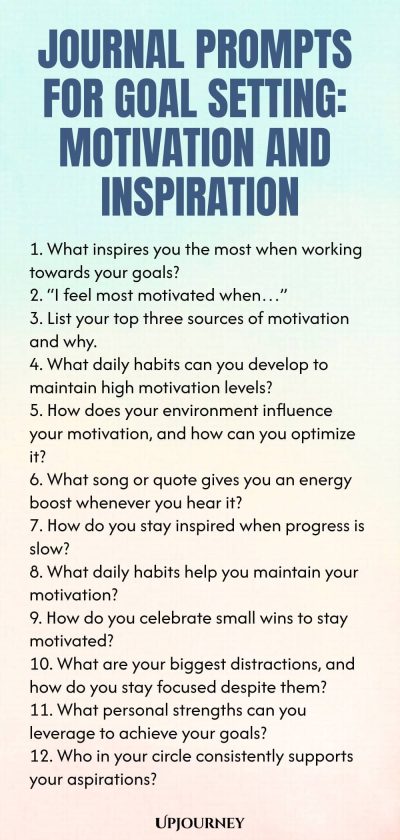 Journal Prompts for Goal Setting: Motivation and Inspiration