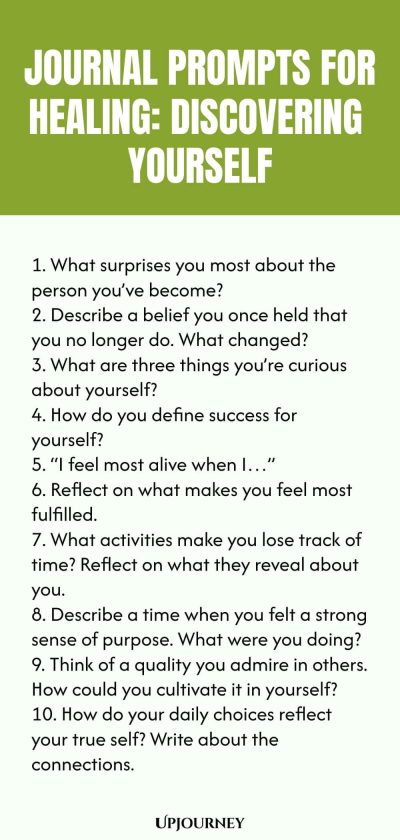 Journal Prompts for Healing: Discovering Yourself