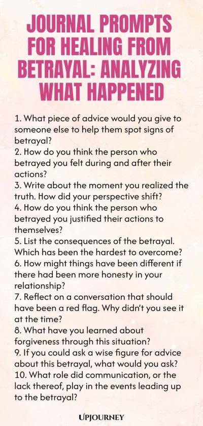 Journal Prompts for Healing from Betrayal: Analyzing What Happened
