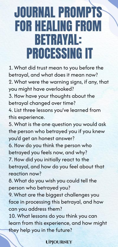 Journal Prompts for Healing from Betrayal: Processing It