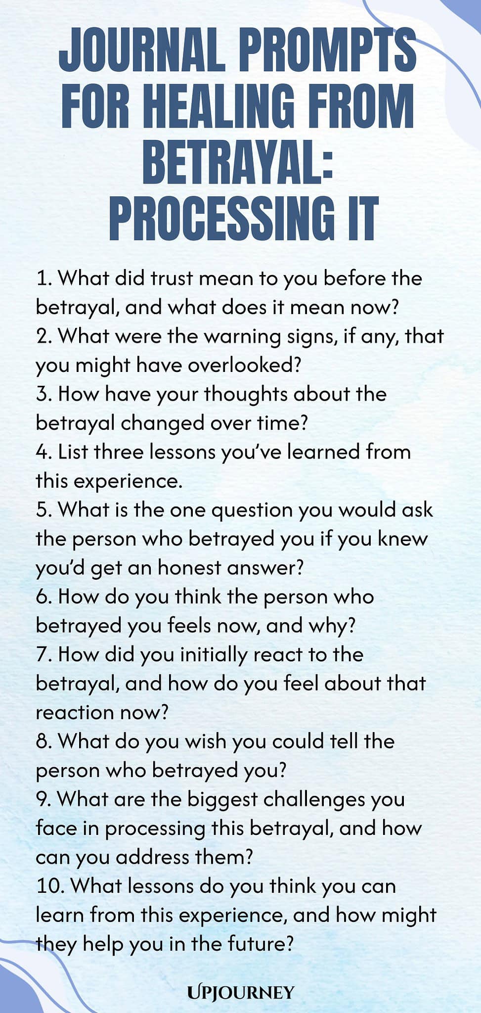 120 Journal Prompts for Healing from Betrayal