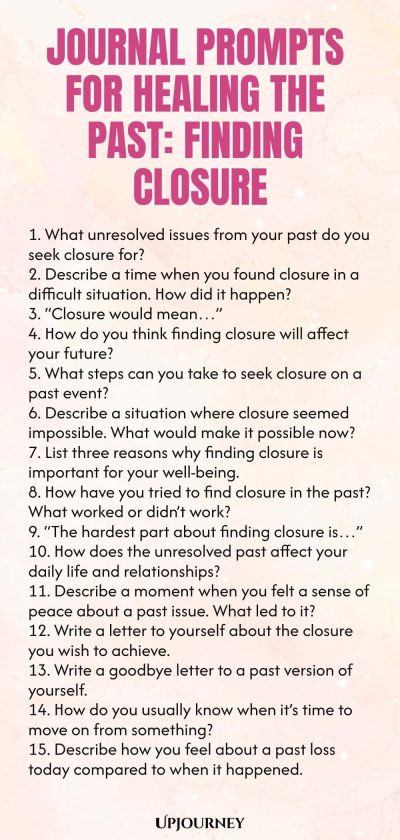 Journal Prompts for Healing the Past: Finding Closure