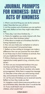 70 Journal Prompts for Kindness