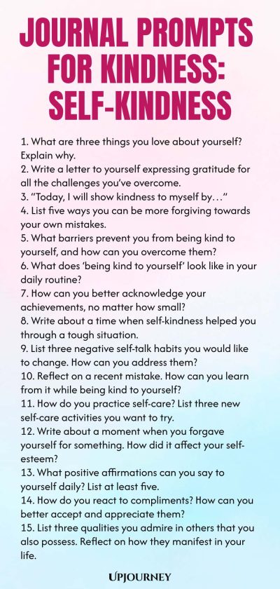 Journal Prompts for Kindness: Self-Kindness