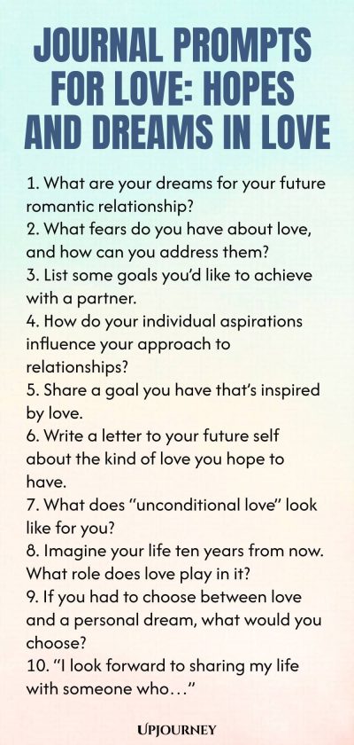 Journal Prompts for Love: Hopes and Dreams in Love