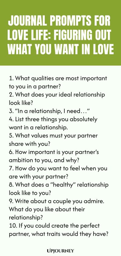Journal Prompts for Love Life: Figuring Out What You Want in Love
