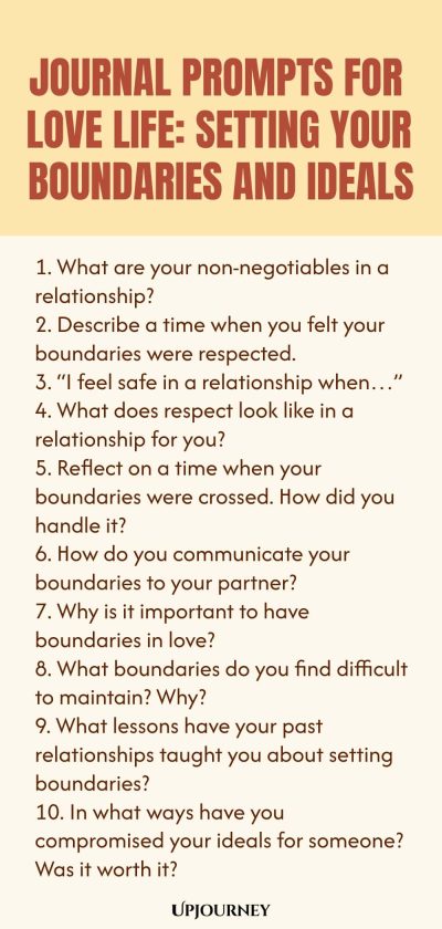 Journal Prompts for Love Life: Setting Your Boundaries and Ideals