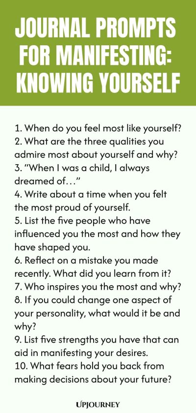 Journal Prompts for Manifesting: Knowing Yourself