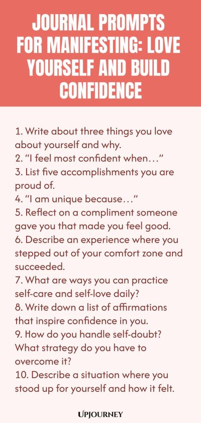 Journal Prompts for Manifesting: Love Yourself and Build Confidence