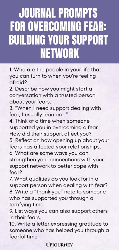Journal Prompts for Overcoming Fear: Building Your Support Network