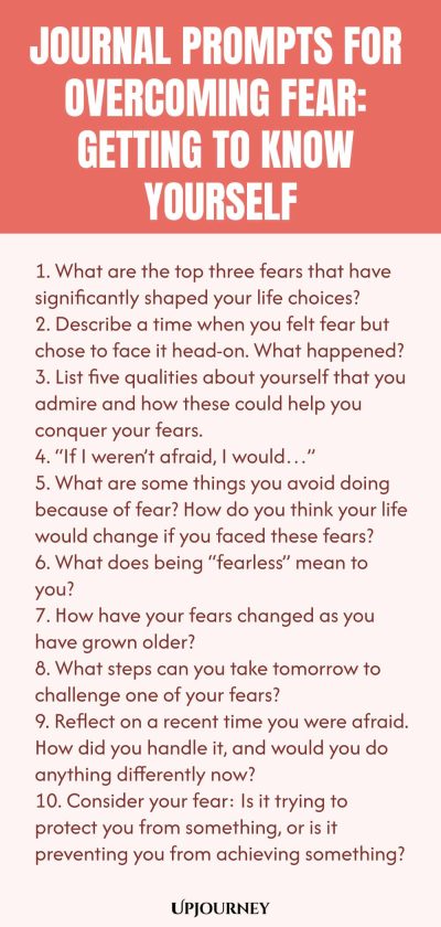 Journal Prompts for Overcoming Fear: Getting to Know Yourself