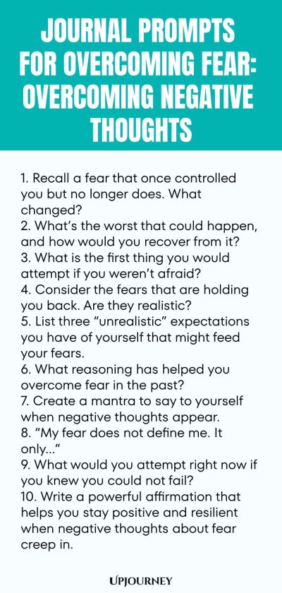 Journal Prompts for Overcoming Fear: Overcoming Negative Thoughts
