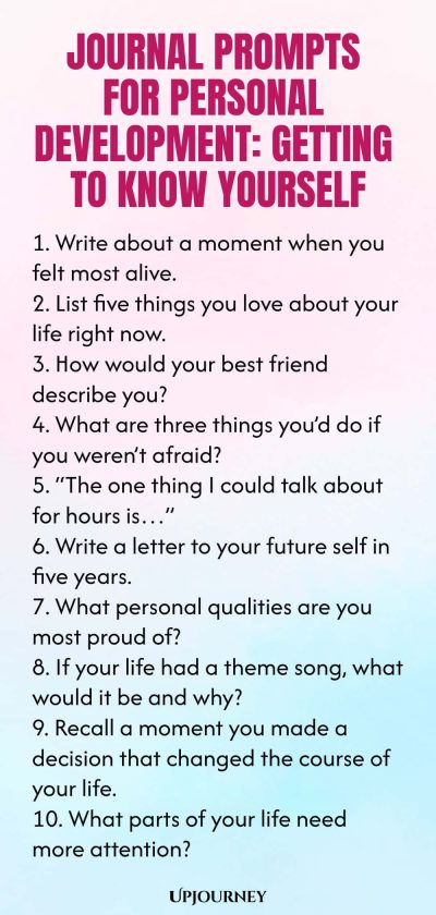Journal Prompts for Personal Development: Getting to Know Yourself