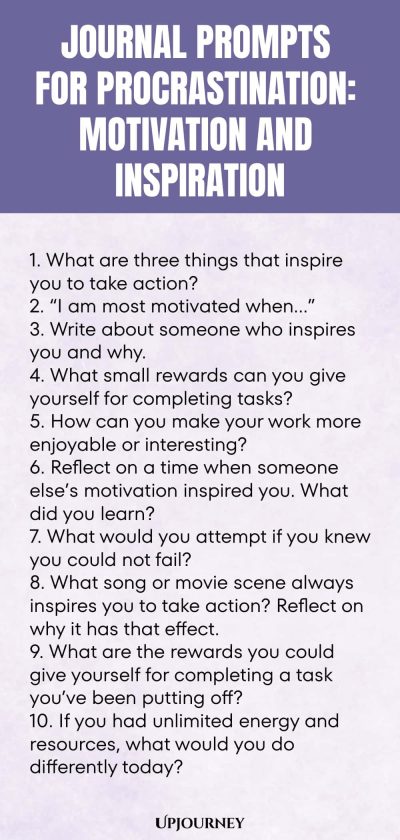 Journal Prompts for Procrastination: Motivation and Inspiration