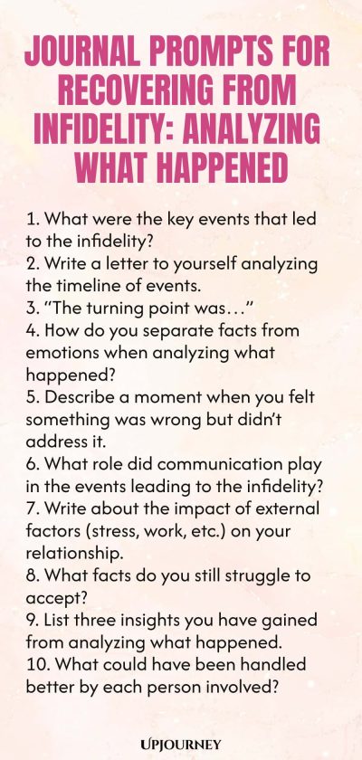 Journal Prompts for Recovering from Infidelity: Analyzing What Happened
