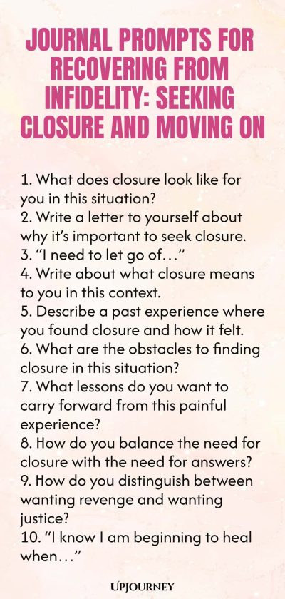 Journal Prompts for Recovering from Infidelity: Seeking Closure and Moving On
