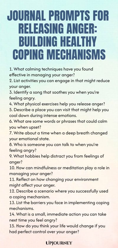 Journal Prompts for Releasing Anger: Building Healthy Coping Mechanisms