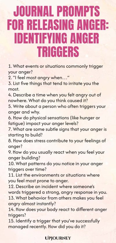 Journal Prompts for Releasing Anger: Identifying Anger Triggers