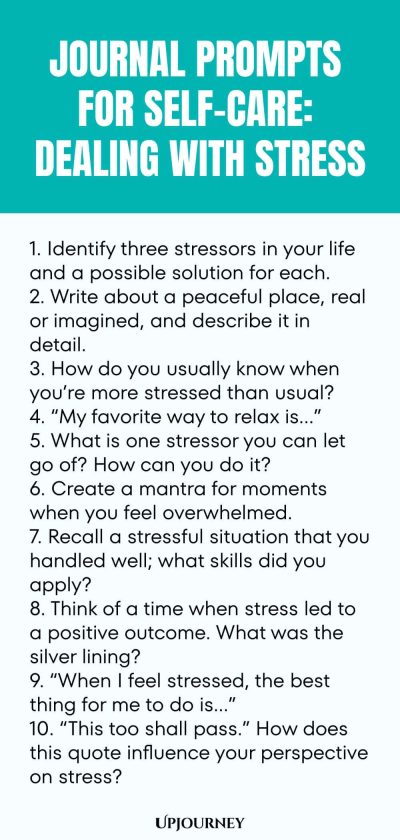 Journal Prompts for Self-Care: Dealing with Stress