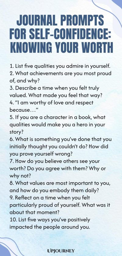 Journal Prompts for Self-Confidence: Knowing Your Worth