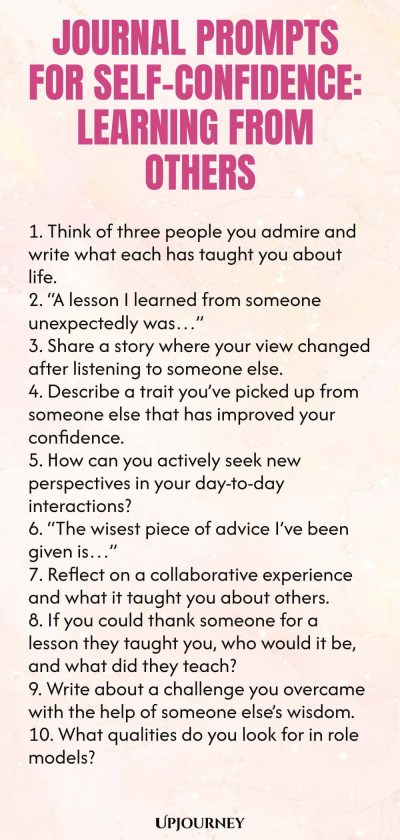 Journal Prompts for Self-Confidence: Learning from Others