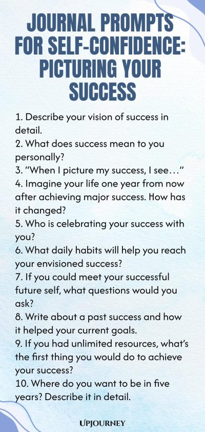 Journal Prompts for Self-Confidence: Picturing Your Success
