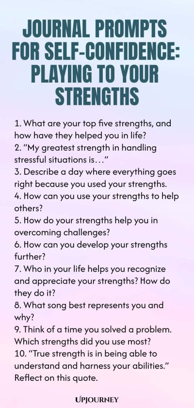 Journal Prompts for Self-Confidence: Playing to Your Strengths