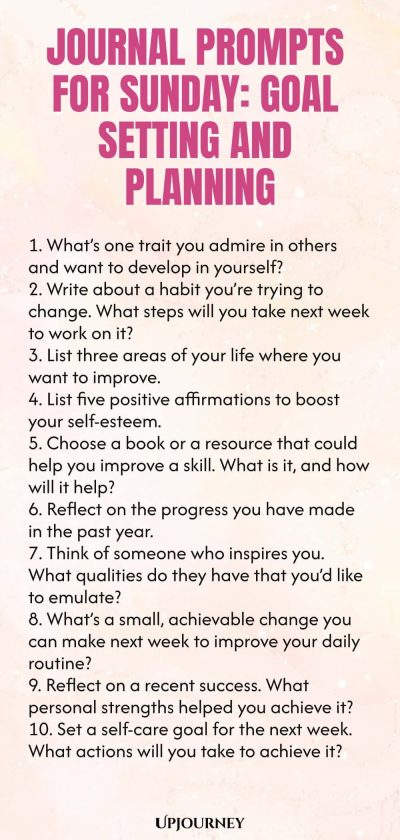 Journal Prompts for Sunday: Goal Setting and Planning