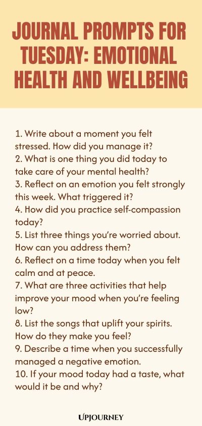 Journal Prompts for Tuesday: Emotional Health and Wellbeing