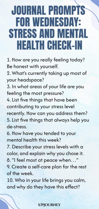 Journal Prompts for Wednesday: Stress and Mental Health Check-In