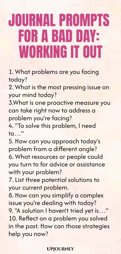 Journal Prompts for a Bad Day: Working It Out