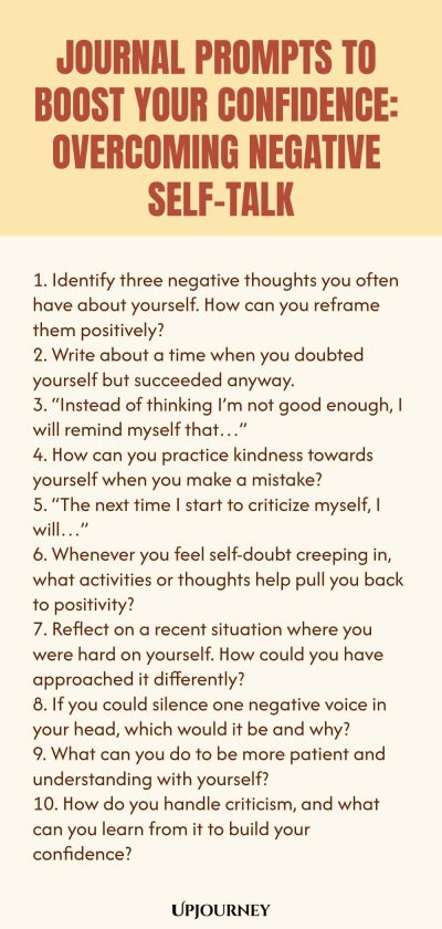 Journal Prompts to Boost Your Confidence: Overcoming Negative Self-Talk